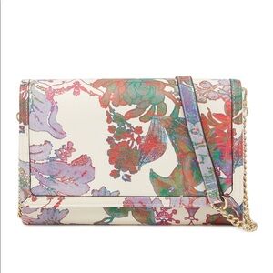 Enzo Angiolini Chain Strap Floral Crossbody Bag